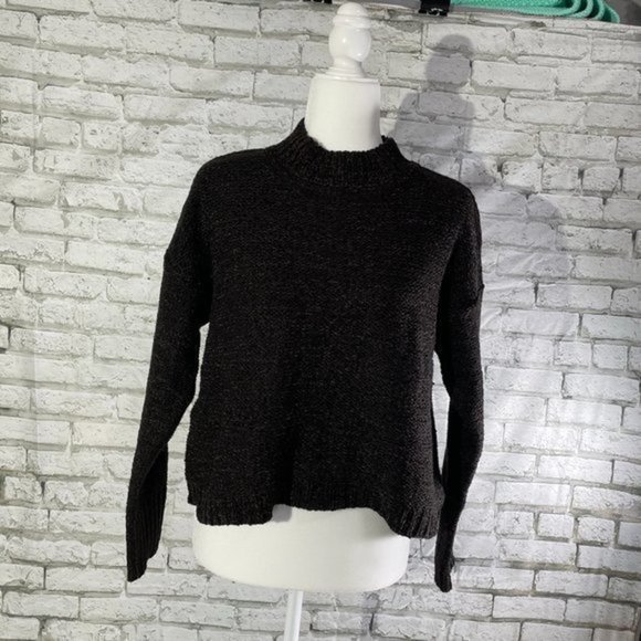 EVELYN TAYLOR Black Mock Neck Sweater Small - Picture 4 of 12